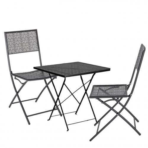 Градинска комплект -сгъваема маса и два сгъваеми стола метални