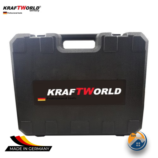 Немски Акумулаторен Безчетков Ъглошлайф KraftWorld 24V + 2 Батерии 6А и Зарядно с Куфар
