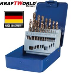 Немски бургии 19 бр KraftWorld свредла за метал с титаново покритие