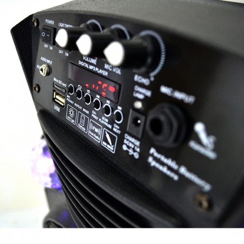 Компактна акумулаторна караоке колона FEIYIPU ES-8 8" 300W с 1 микрофон