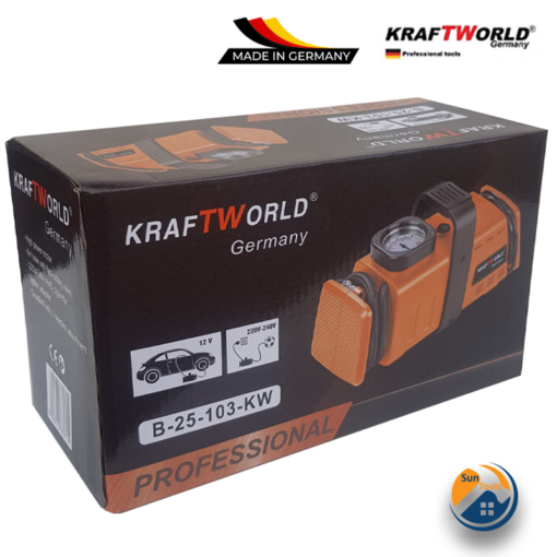 Немски Компресор за гуми KraftWorld 7 Bar 12V и 220V