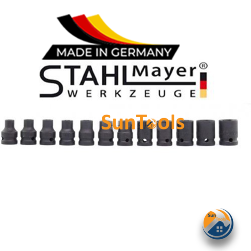Немски Ударни Вложки 1/2" Stahlmayer 35 Части - стандартни + дълбоки вложки