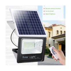 Градински LED прожектор с соларен панел и дистанционно управление, 200W