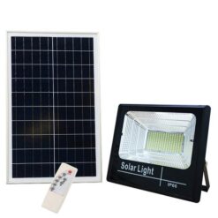 Градински LED прожектор с соларен панел и дистанционно управление, 200W