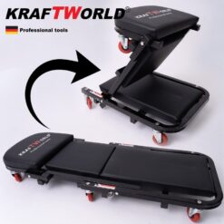 Немска Авто лежанка KrafTWorld – сгъваема – работен стол за автосервиз
