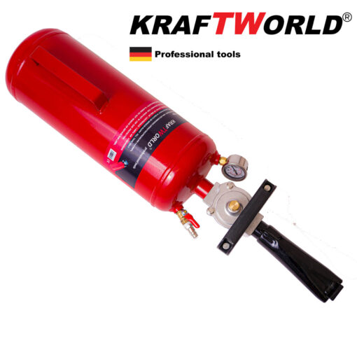 Немска Бутилка за шоково помпане на гуми 9л. KraftWorld компресор за напомпване на автомобилни гуми