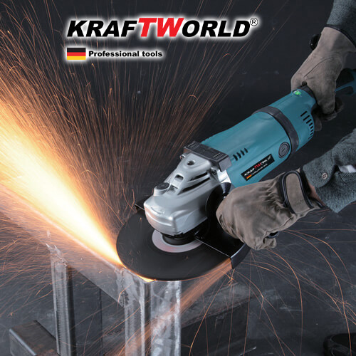 Немски ъглошлайф KraftWorld 3000W Голям шлайф на ток 230мм